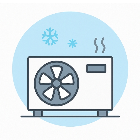 Bomba de calor que no sopla aire caliente en modo de calentamiento
