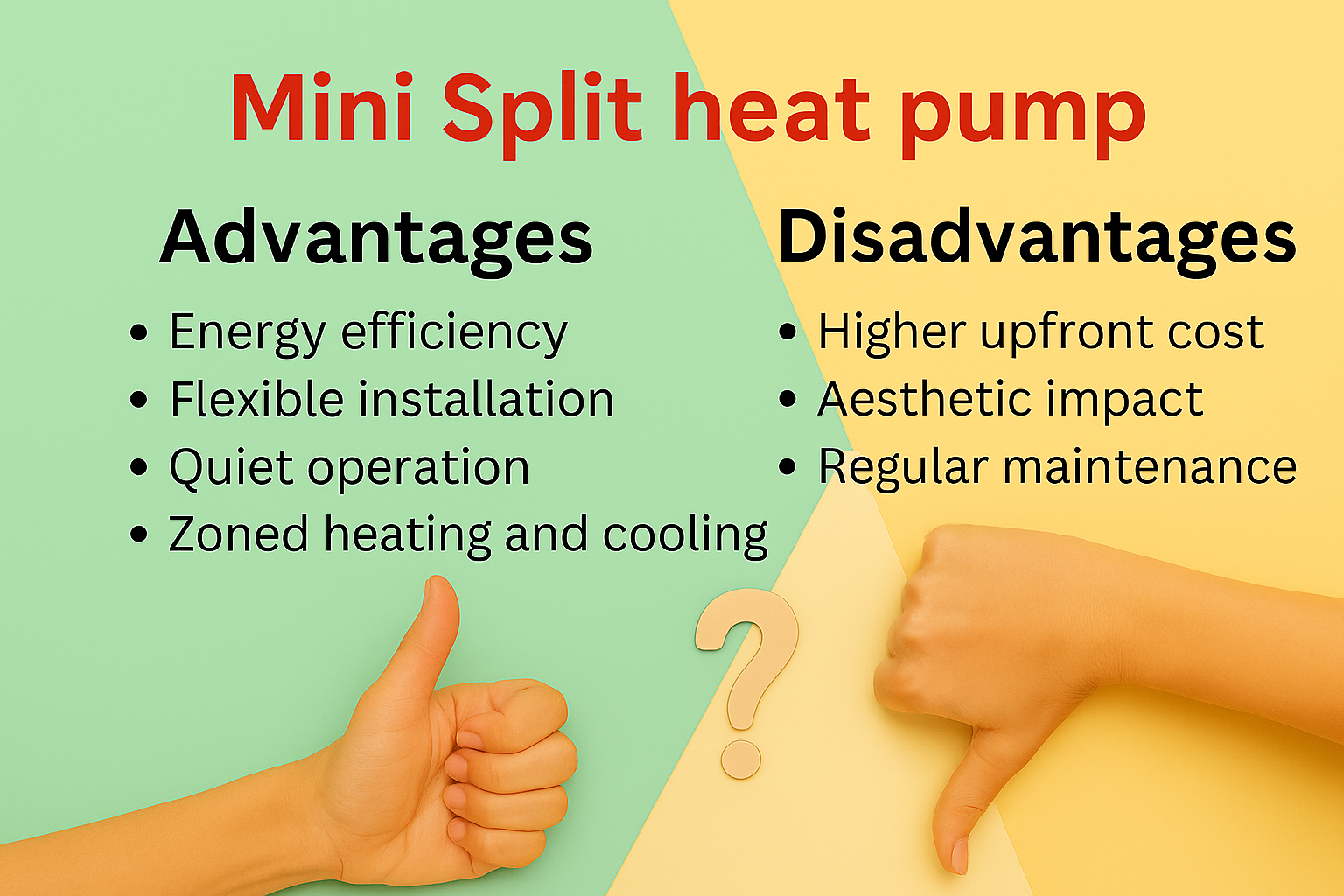 ¿Cuáles son los beneficios de una mini bomba de calor dividida?