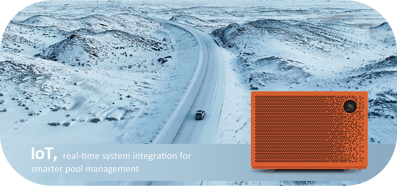Bomba de calor para piscina S21 IoT que monitorea el estado de funcionamiento